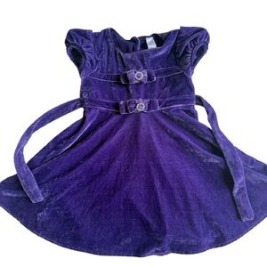 George Purple Tie Front Puff Sleeve Sundress